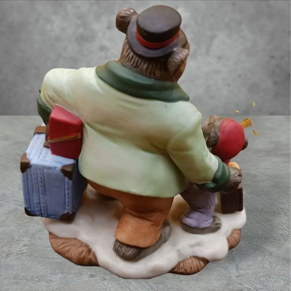 Fitz & Floyd vtg christmas hamlet mr.grizzly Multicolor
